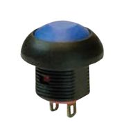 MCPAS6-B2-M1CES2-5L7 - Push Button Switch, Momentary, SPST-NO, 12.9mm, Illuminated Blue