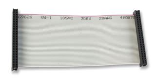 FC20600-S - Lead, 2.54mm, Female to Female, Strain Relief, 600mm, 20 Way