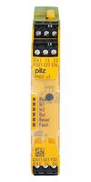 750103 - DIN Rail Safety Relay Module, DPST-NO, 24V DC, 6A, Screw Clamp