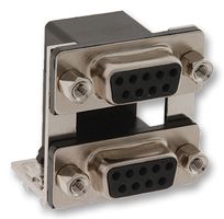 178-025-513R491 - Right Angle Stacked Dual Ports D-Sub Socket Connector, PCB Mount, 25 Way