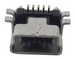 UX60SC-MB-5ST(80) - SMD Right Angle USB Connector, Mini USB Type B, USB 2.0, Socket, 5 Ways