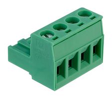 1754481 - Pluggable Terminal Block, 5 mm, 4 Ways, 24 AWG, 12 AWG, 2.5 mm², Screw