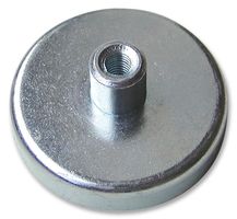 E871 - 63mm Ferrite Shallow Pot Magnet with M8 Threaded Hole