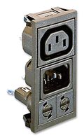 BZV09/Z0000/04 - IEC C14 Vertical Inlet, Unfiltered, Twin Fused, Power Entry Module, 10A 250V AC