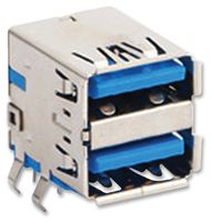 48406-0003 - USB Stacked Connector, USB Type A, USB 3.0, 9 Ways, Right Angle, Copper Alloy