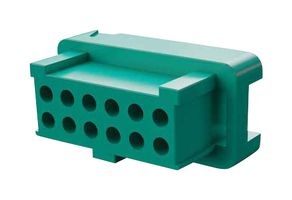 G125-2042096L0 - Connector Housing, Black / Green, G125, Socket, 20 Ways, 1.25mm,
