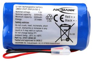 2447-3049 - 7.4V 5200mAh 2S2P Li-Ion Battery Pack Block