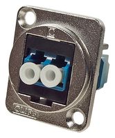 CP30213M - LC Duplex SM Feedthrough Panel Mount Connector, Silver Metal XLR Frame