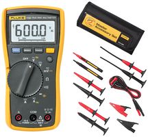 FLUKE 115/TLK225-1 - Handheld Digital Multimeter with Accessory Kit 600V AC/DC, 10A AC/DC