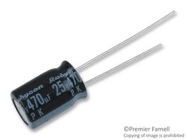 25PK470MEFC8X11.5 - Electrolytic Capacitor, 470 uF, 25 V, +/- 20%, Radial Leaded, 2000 hours @ 85°C, Polar