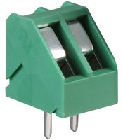 CTBP3000/2 - 5mm Pitch Low Profile 45˚ Rising Clamp Terminal Block, 2-Pole, 15A