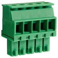CTBP92VD/5S - 3.5mm Vertical Pluggable Rising Clamp Terminal Block, 5-Pole, 8A