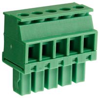 CTBP92VE/5R - 3.81mm Pluggable Rising Clamp Terminal Block, 5-Pole, 8A