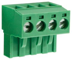 CTBP9200/4 - 5mm Pluggable Rising Clamp Terminal Block, 4-Pole, 15A