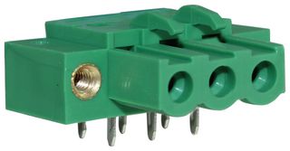 CTBP97HJ/3FL - 5.08mm Inverted/Reverse Flanged PCB Horizontal Terminal Block, 3-Pole, 15A