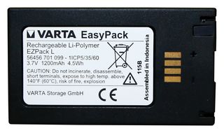 56456 701 099 - 3.7V EasyPack EZPack L Lithium Polymer Battery, 1200mAh
