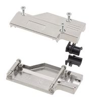 DCMR09-RA-K - D Sub DE Backshell, MHDCMR-RA, DE, 90 Degree, 9 Way, Zinc Alloy Body