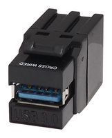 KCUAA3BK - USB 3.0 A Female-A Female Keystone Coupler, Cross-Wired