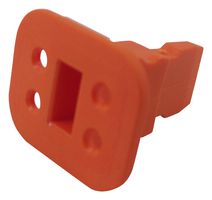 W4S-ZZ - Connector Accessory, Orange, Wedge Lock, Deutsch DT Series 4Pos Plug Connectors, DT Series, PBT