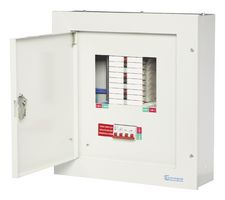 TPN06 - 18 Way, 3 Phase Distribution Board with 125A, 4 Pole Isolator & Lockable Door