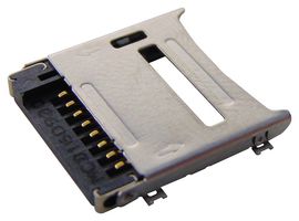 47219-2001 - Memory Card Connector, MicroSD, Hinged, 8 Contacts, Copper Alloy, Gold Plated Contacts, 47219