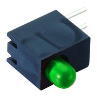 L514HGD - Circuit Board Indicator, Flangeless, Green, 1 LEDs, Through Hole, 3mm, 20 mA, 30 mcd