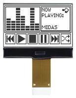 MCCOG128064B12W-FPTLW - LCD Graphic Display Module, 128 x 64, Black on White, 3.3V, SPI Parallel, FTSN Transflective
