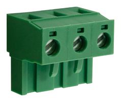 CTBP9408/3 - 7.62mm Vertical Pluggable Rising Clamp Terminal Block, 3-Pole, 15A