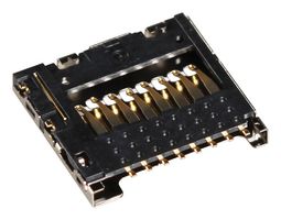104031-0811 - Micro SD Memory Card Connector, Push-Pull, 8 Contacts, Phosphor Bronze, Gold Plated Contacts