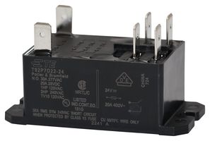 T92P7D22-24 - Relay, Panel, DPNO, 24V dc, 30A
