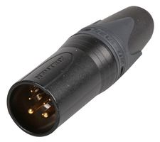 NC10MXX-14-B - 8+2 Way XLR Plug, Black Metal with Secure Lock