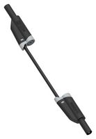 76-027 - 28A Black 4mm Stackable Banana Plug to Plug Test Lead - 1m