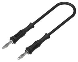 76-112 - Test Lead, 4mm Banana Plug to Plug, 12A, 1m, Black