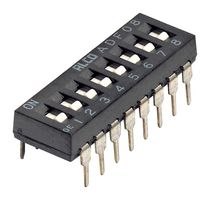 ADF08T04 - 8 DIP / SIP Slide Actuator Switch, SPST, 24V