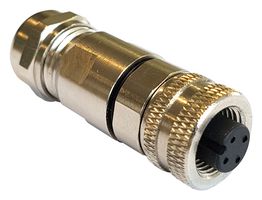 PXMBNI12FBF12ASCPG9 - 12 Pole M12 Nickel Plated Flex Body Socket, G9 Mounting