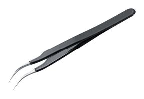 DT000011 - 120mm Precision Tweezers - ESD SS Curved Pointed Tips