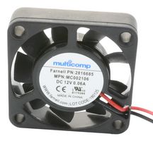 MC002107 - DC Axial Fan, Hydro Wave Bearing, 12V DC, 5800rpm, 5.2CFM,