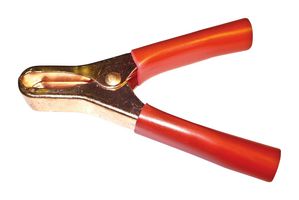 BU-46C-2 - Miniature Battery Clip with Insulator, 75A, Copper, Red