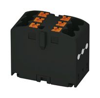 3273278 - Panel Mount Barrier Terminal Block, black, 24 A, 500 V, 6 Pole, 3, Push In, 12 AWG