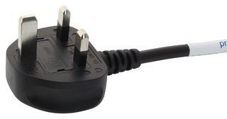 GW-151681 - Mains Power Lead, UK Plug to Free Ends, 250V AC, 10A, 3m, Black