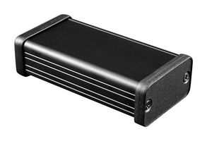 1455D802BK - IP54 1455 Series Black Extruded Aluminium Instrument Enclosure - 81x45x25mm