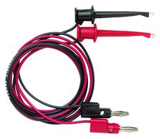 3782-24-02 - Minigrabber Test Clip to Stacking Banana Plug Lead, 30V AC/60V DC, 5A