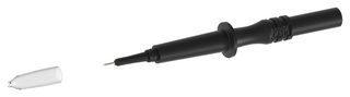 72-14288 - 2mm Mini Needle Tip Test Probe with Banana Jack & Cap, Black, 1A, 600V