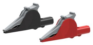 72-14312 - Crocodile Clip Kit with 4mm Banana Jack (1x Red, 1x Black), 36A