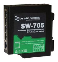 SW-705 - 5 Port Hardened Industrial Unmanaged Ethernet Switch, DIN Mountable