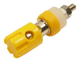 CL681565 - Panel Mount Binding Post, Yellow, 15A, 48V