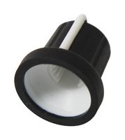 MC72601S - 16mm Soft Touch Instrument Knob, Black / White, 6mm Shaft