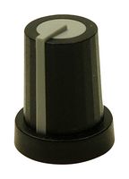 MC170805B - 14mm Instrument Control Knob, 6mm Spline Shaft, Black / White