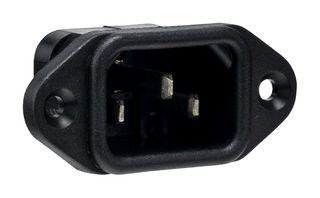 PX0580/28 - IEC C14 Inlet, Black 2.8mm Tab