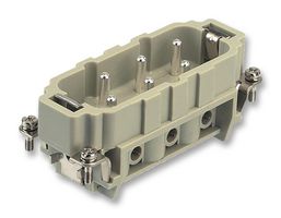 0931 006 2601 - Heavy Duty Connector, 6+PE Signal, Han HsB, Insert, 7 Contacts, 16B, Plug, Screw Pin